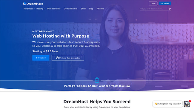 dreamhost homepage