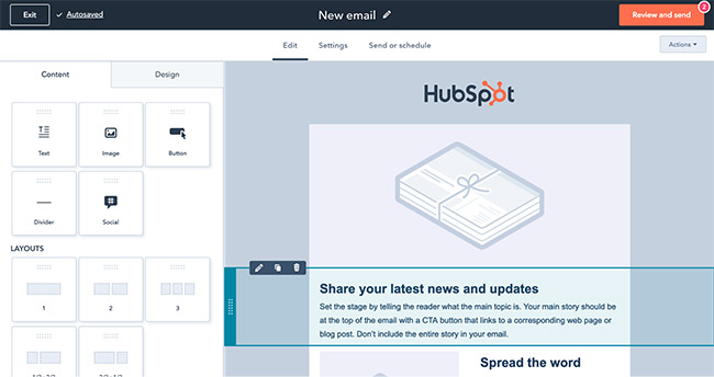 hubspot email marketing