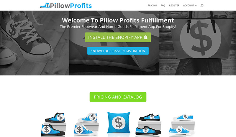 Página de inicio de Pillow Profits