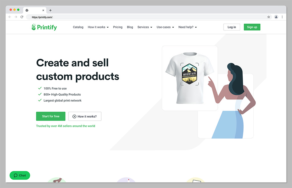 printify homepage - gelato print on demand review