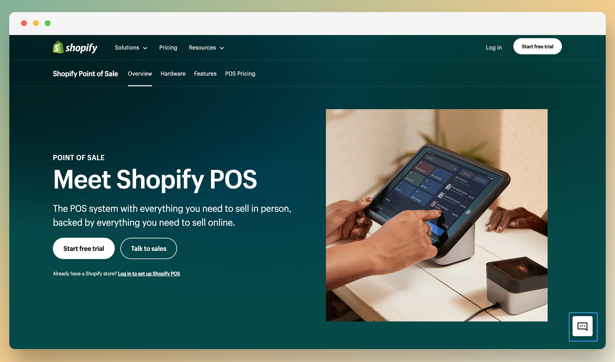 shopify pos homepage - shopify pos review