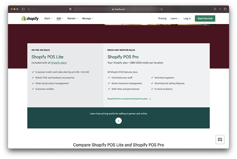 shopify pos lite vs shopify pos pro pricing