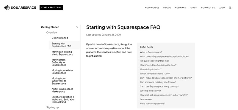 squarespace preguntas frecuentes sobre precios