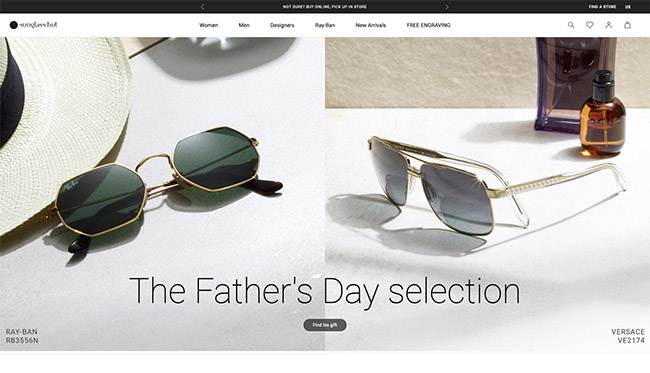 shopify store - sunglass hut